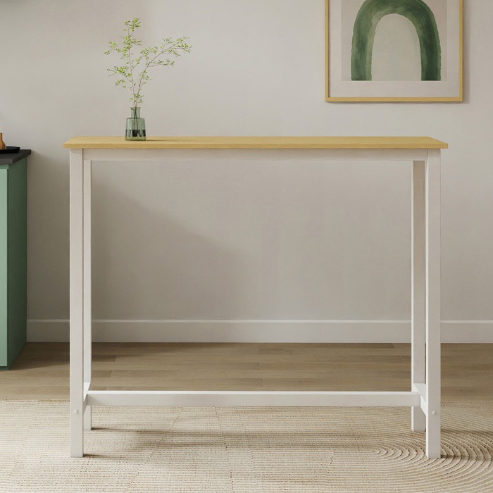 Bartisch Weiß und Sonoma 120 cm Ani