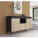 sideboard-kai-in-schwarz-und-sonoma-matt-130-cm