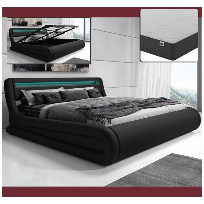 bett_rodas_schwarz_matratze_2