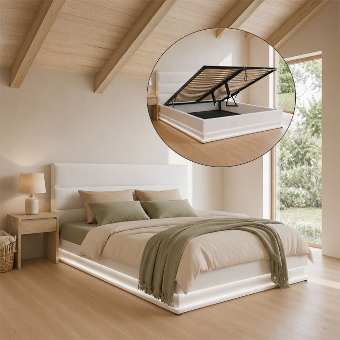Doppelbett Nitas - 180 x 200 cm - Weiß