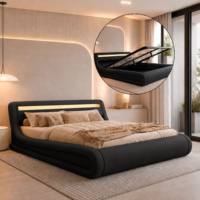 Doppelbett Rodas-schwarz