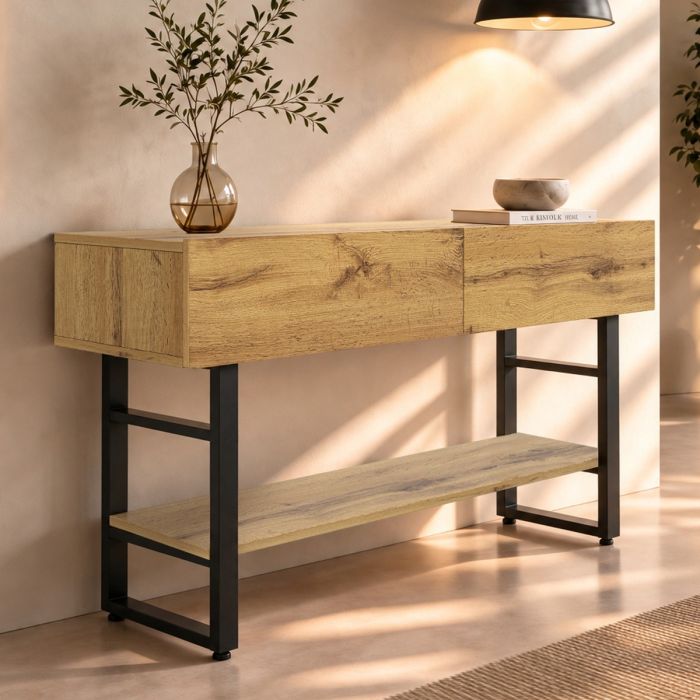 Industrielle Flurmöbel Factory R1 (139 cm) Europäische Eiche