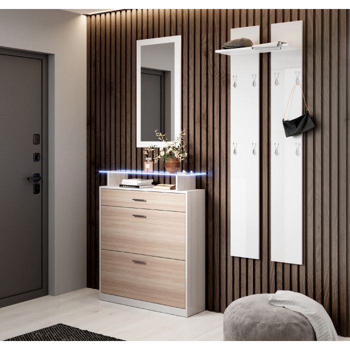 korridor-set-mit-spiegel-gardarobe-weiss-paola-weiss-sonoma