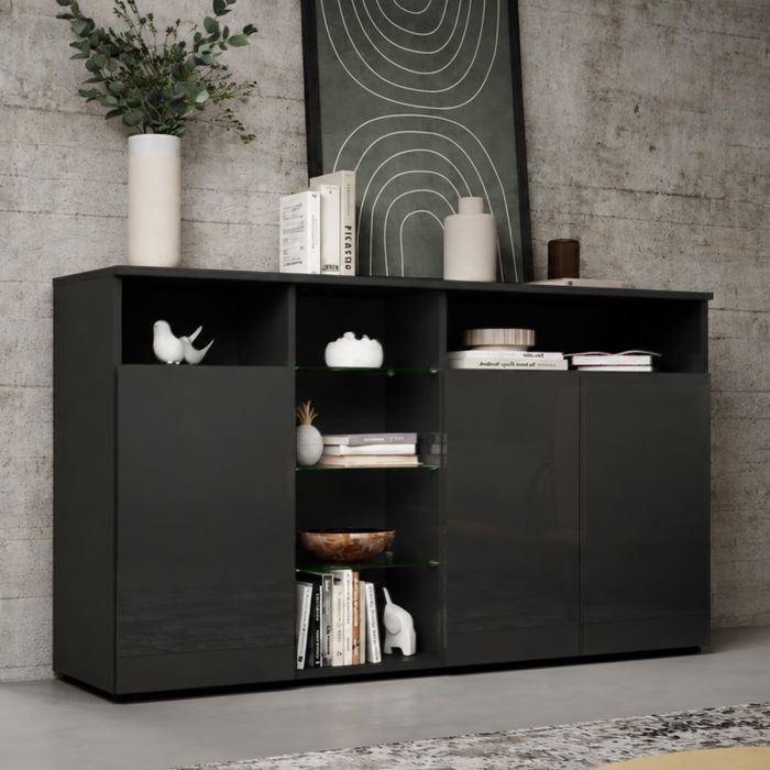 Sideboard Modell Clark L - Schwarz