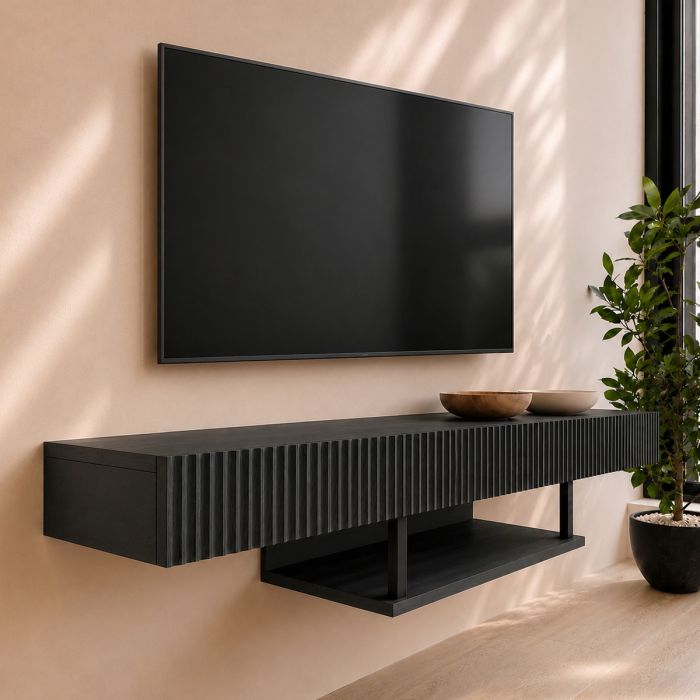 TV-Lowboard farbe Schwarz 150cm Renzo