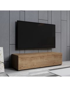 TV-Lowboard Eichenfarbe 120 cm mit füße 2 cm Aitana M1