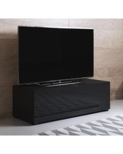 TV-Lowboard Modell Luke H1 mit Standardfüße (100x32cm) - Schwarz