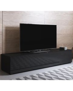 TV-Schrank Modell Luke H2 mit Standardfüße (160x32cm) - Schwarz