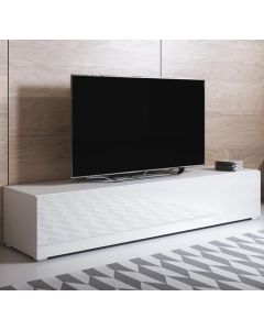 TV-Schrank Modell Luke H2 mit Standardfüße (160x32cm) - Weiß
