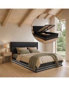 Doppelbett Nitas - 160 x 200 cm - Schwarz
