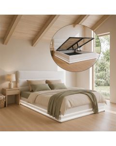 Doppelbett Nitas - 150 x 190 cm - Weiß
