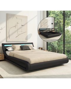 Doppelbett Parisina - 140 x 190 cm - Schwarz