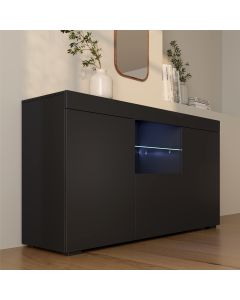 Sideboard Modell Natolia - matt Schwarz 150 x 83 cm.