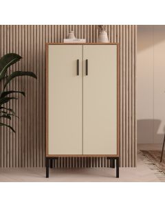 Kleiner Schränk Farbe Walnuss Ambar und Beige 110,5 cm Lander L17