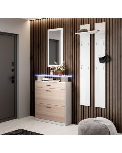 Set aus 3 Dielenmöbeln Paola - Weiß 