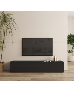 TV-Lowboard Schwarz 160 cm mit Füßen 2 cm Nora H2