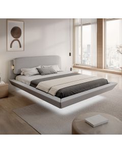 Schwebendes Doppelbett Diana in Grau (160x200 cm)