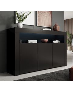 Sideboard Modell Aker - Schwarz matt