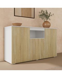 Sideboard Modell Nevada - Weiß und Sonoma