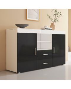 Sideboard Modell Roque - Schwarz und Weiß