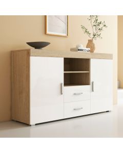 Sideboard Modell Roque - Sonoma und Weiß