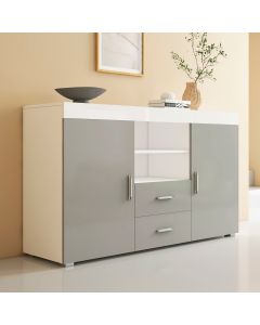 Sideboard Modell Roque - Weiß und Grau