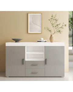 Sideboard Modell Roque - Weiß und Grau