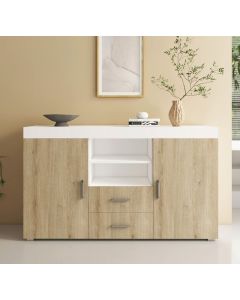 Sideboard Modell Roque - Weiß und Sonoma