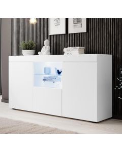 Sideboard Modell Natolia - matt Weiß 150 x 83 cm.