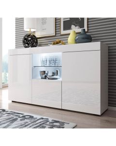 Sideboard Modell Sefora - glänzend Weiß 135x72cm