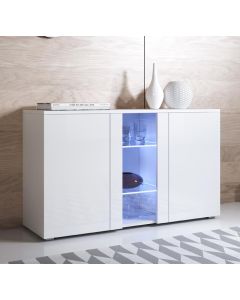 Sideboard Modell Luke A1 mit Standardfüßen (120x72cm) - Weiß