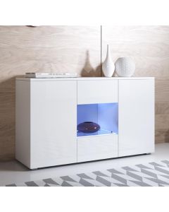 Sideboard Modell Luke A2 mit Standardfüßen (120x72cm) - Weiß