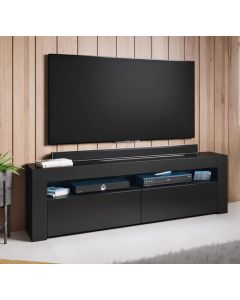 TV-Lowboard Aker (140x50,5cm) - Schwarz