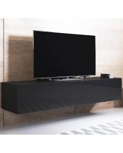TV-Lowboard Modell Luke H2 (160x30cm) - Schwarz
