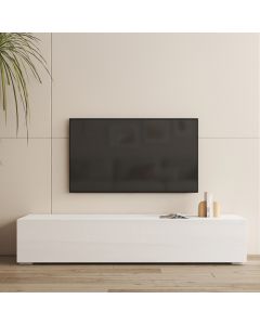 TV-Lowboard Weiß 160 cm mit Füßen 2 cm Nora H2