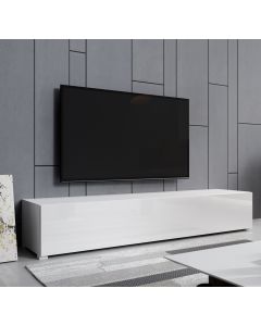 TV-Lowboard Weiß 180 cm mit füße 2 cm Aitana M2