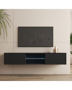 TV-Lowboard Schwarz 160 cm Modell Tibi