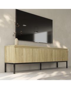 TV-Sideboard Logan geriffelt Farbe Sonoma