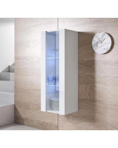 Vitrina colgante modelo Luke V2 (40x126cm) color blanco