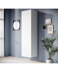 Vitrinenschrank Modell Eliot (40x165cm) - matt Weiß