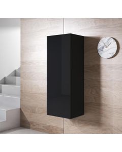 Vitrinenschrank Modell Luke V1 (40x126cm) - Schwarz