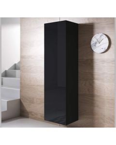 Vitrinenschrank Modell Luke V4 (40x165cm) - Schwarz