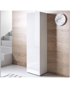 Vitrinenschrank Modell Luke V4 mit Standardfüße (40x167cm) - Weiß