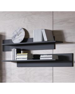 2 Wandregale Modell Luke - Schwarz