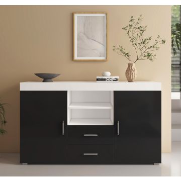 Sideboard Modell Roque - Schwarz und Weiß