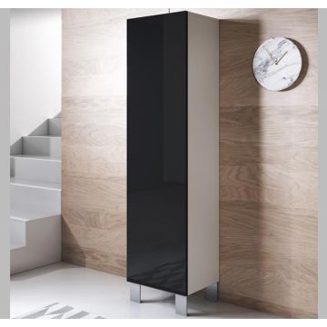 armoire-mural-luke-v4-40x165cc-pieds-aluminium-blanc-noir