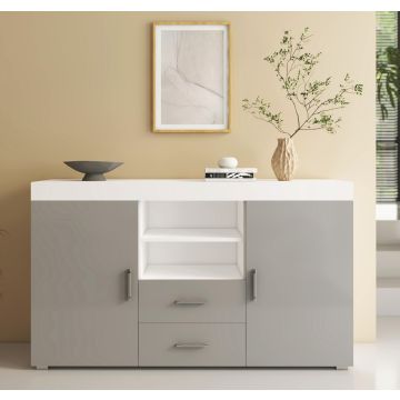Sideboard Modell Roque - Weiß und Grau