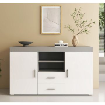 Sideboard Modell Roque - Grau und Weiß