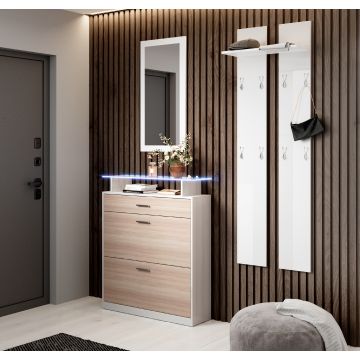 Set aus 3 Dielenmöbeln Paola - Weiß 