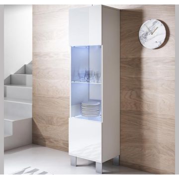 meuble-tv-luke-v6-40x165cc-pieds-aluminium-blanc